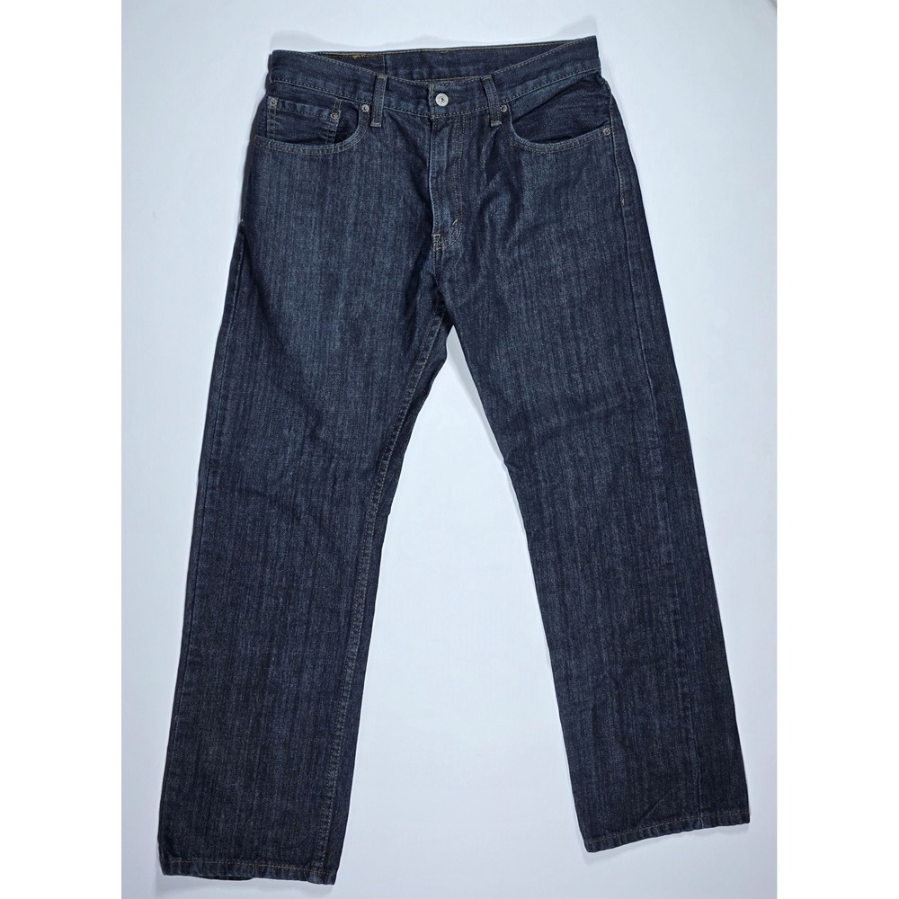 Levis 505 Regular Fit Straight Leg Jeans Dark Wash Indigo Blue Men's 31x30